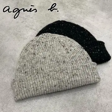 새상품급 agnes b. 아네스베 스코틀랜드 니트 모자 니트 캡
