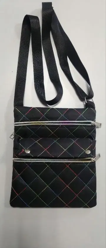 퀼팅 숄더백 블랙