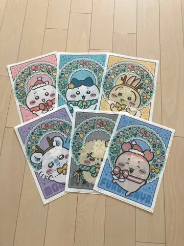 세븐일레븐 치이카와 A4 클리어 파일 전 6종 세트