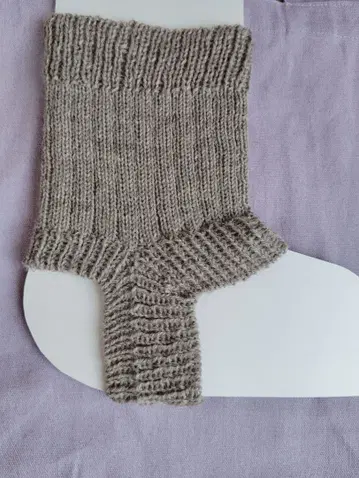 울 100% 앵클 워머 베이지 브라운