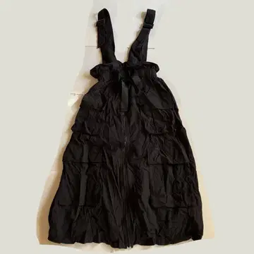 캔디 스트리퍼 오버롤 스커트 블랙 S 중고