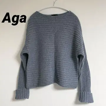 새상품급 Aga 아가 울 혼방 니트 그레이