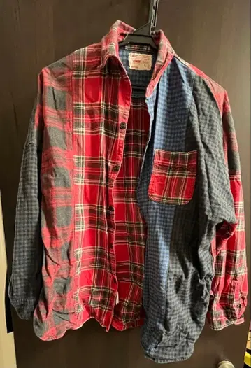 DENIM Dungaree 플란넬 셔츠 L