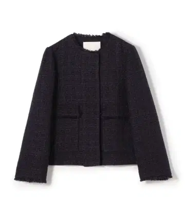 새상품 Ballsey 라메 믹스 트위드 세미 더블 크루 자켓