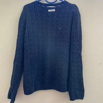 HILFIGER DENIM 네이비 케이블 니트 L