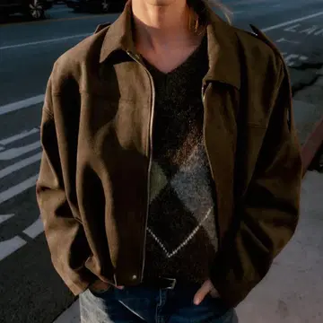 ZARA 자라 스웨이드 느낌 봄버 자켓