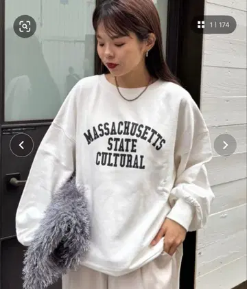 Ciaopanic Typy 사이드 슬릿 칼리지 맨투맨