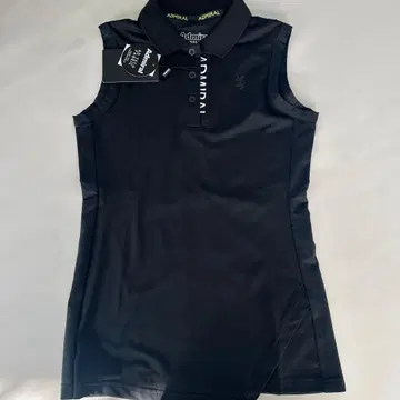 ADML 슬리브리스 피케 셔츠 블랙 S