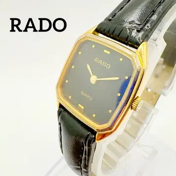 RADO 라도 가동 손목시계 골드 스퀘어 여성용 쿼츠 남성용