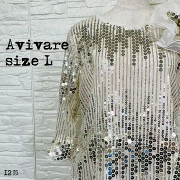 avivare 아비바레 새상품급 댄스 블라우스 스팽글 L 1235
