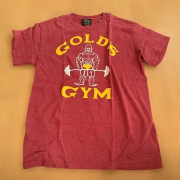 GOLD'S GYM 골드짐 공식 프린트 T 와인 레드