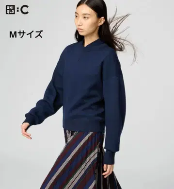 UNIQLO:C 스무스 코튼 크루넥 스웨터 38 다크 브라운 XL