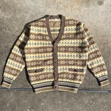 papas 빈티지 가디건 90s 베이지 계열