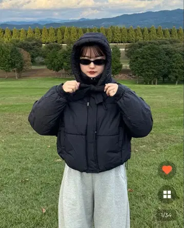 nugu JNSVUH6115 리본 후드 다운 점퍼