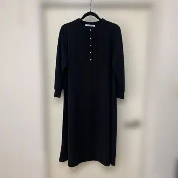 펄 버튼 원피스 블랙 L 사이즈