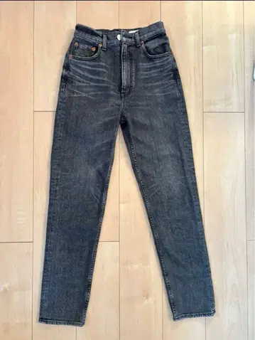 [ 새상품 ] 마우지 플레인 청바지 스트레이트 데님 다크 그레이 25인치