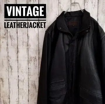 빈티지 구제 의류 램 가죽 코트 블랙 M 양가죽 가죽 자켓