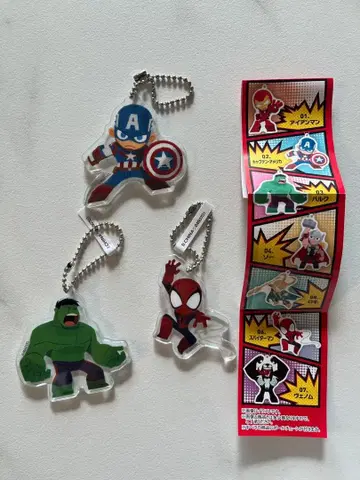 어벤져스 아크릴 키링 캡틴 아메리카 헐크 스파이더맨