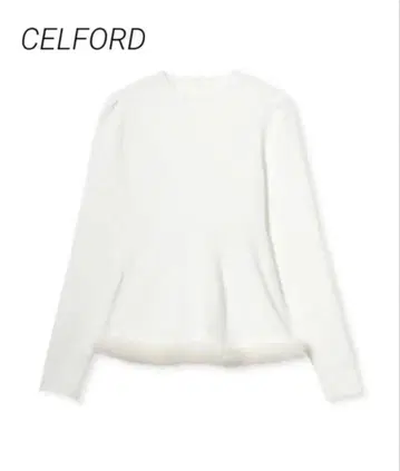 CELFORD 퍼 헴 플럼 니트 풀오버