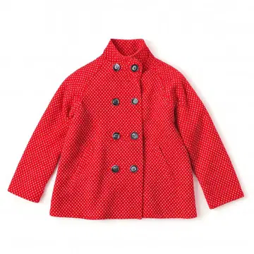 온앤온 빨간색 화이트 도트 코트 사이즈 F 착용 1회 새상품급