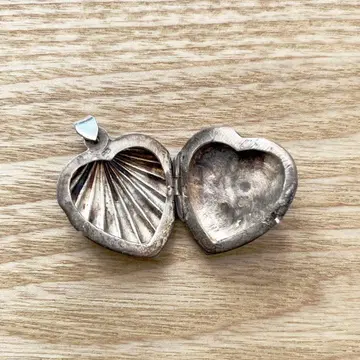 영국 빈티지 하트 로켓 펜던트 silver925 각인 있음