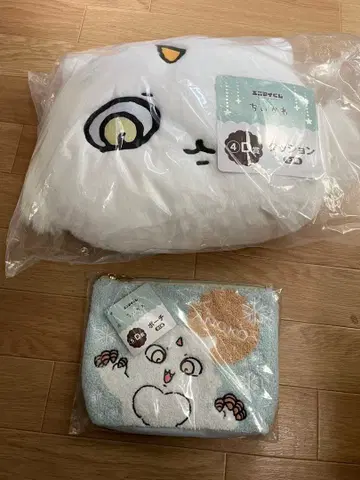 애니마이 복권 치이카와 D상 파우치 쿠션 그 아이 세트