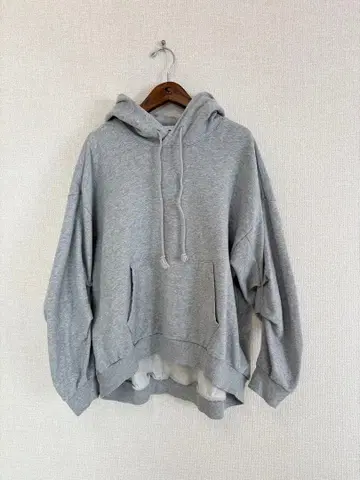 JEANASIS 그레이 후드 부착 후드티