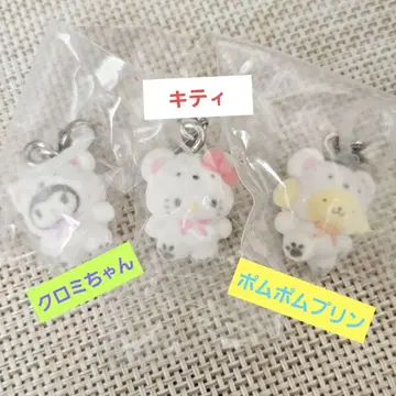 산리오 캐릭터즈 메지루시 액세서리 폭신폭신 스노우 3개 세트