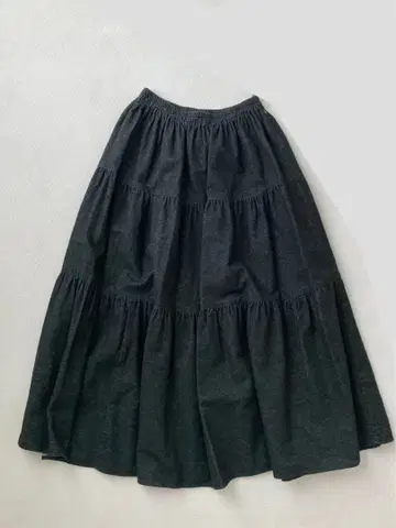 락 마운트 코튼 플란넬 캉캉 스커트 플레어 스커트