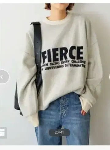 스픽 앤 스팬 FIERCE 프린트 긴팔 니트