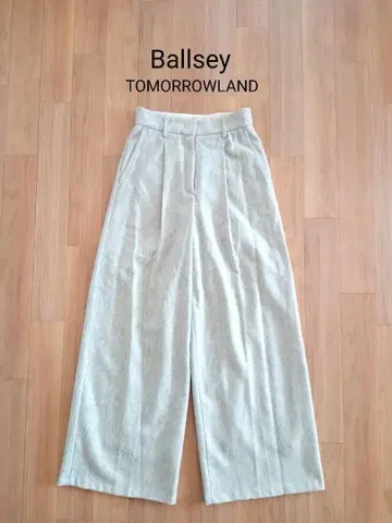정가 23100엔 새상품급 Ballsey 멜란지 칼제 턱 와이드 팬츠