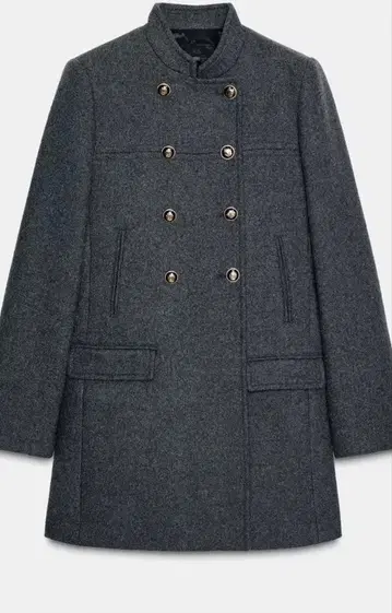 ZARA 울 더블 브레스트 코트