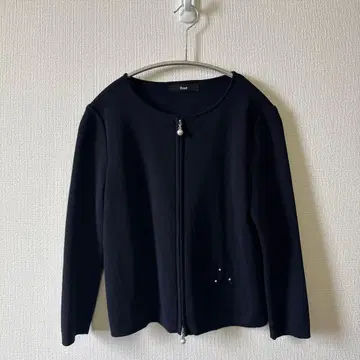 르네 RENE 블랙 집업 긴팔 가디건 34