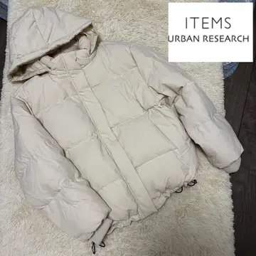 어반 리서치 다운 자켓 나일론 베이지 후드 탈부착