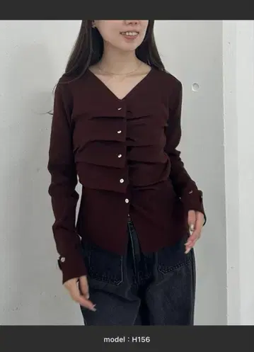 archives 턱 버튼 니트 풀오버 브라운