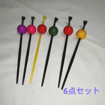 컬러풀 헤어콤 6개 세트