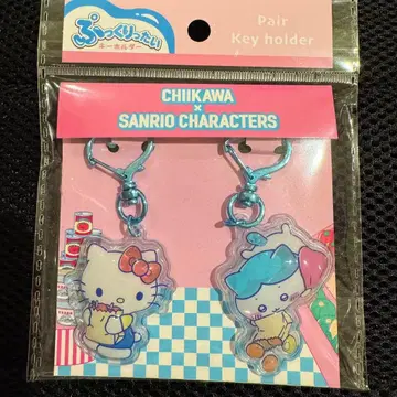 치이카와 산리오 푹신푹신 스티커 하치와레 헬로키티