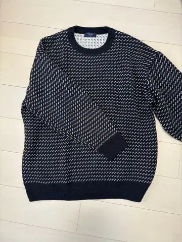 BACK number 네이비 크루넥 스웨터 M