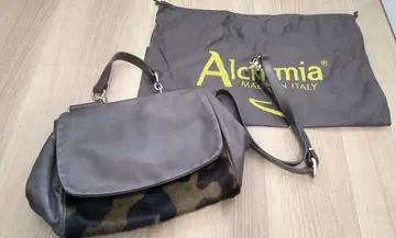 Alchimia 카모플라쥬 패턴 송치 리얼 가죽 핸드백