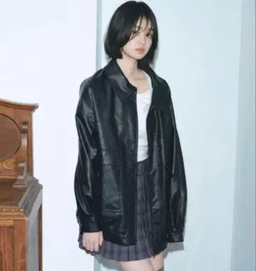 Heather 가죽 자켓