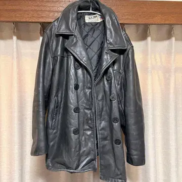 90s U.S. 740N PEACOAT 가죽 자켓 leather
