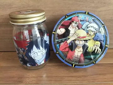 애니메이션 ONEPIECE 캔 케이스 유리병 세트 한정품