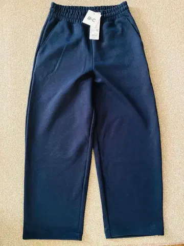 미사용 새상품 UNIQLO 맨투맨 와이드 팬츠 네이비 S