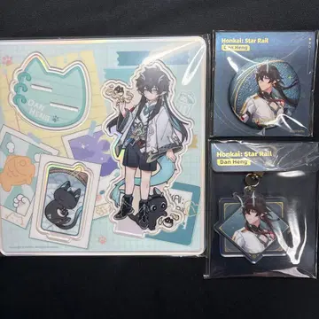 단항 음월 캔뱃지 아크릴 키링 치비 고양이 시리즈 아크릴 스탠드 세트