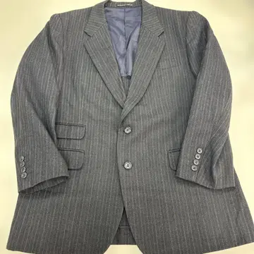 그레이 스트라이프 테일러드 자켓