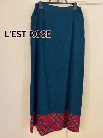 [ 새상품급 ] L'EST ROSE 롱 스커트 체크 무늬