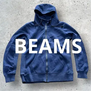 [ 새상품급 ] 빔즈 BEAMS 맨투맨 후드티 네이비 L 일본제