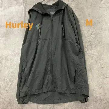 할리 나일론 자켓 블랙 풀 집업 M 경량 아우터 후드 [ 7562