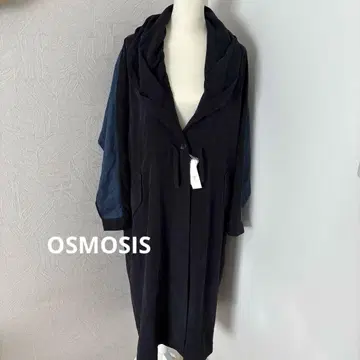 택 포함 새상품 OSMOSIS 오즈모시스 바이컬러 롱 자켓
