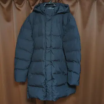 UNIQLO 롱 다운 자켓 네이비